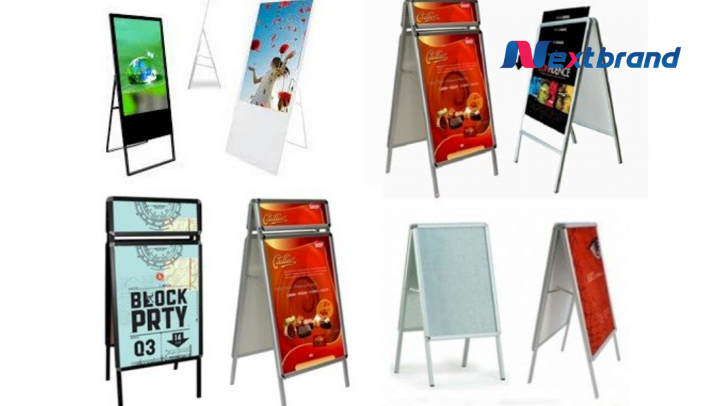 Mẫu quảng cáo standee dạng chữ A