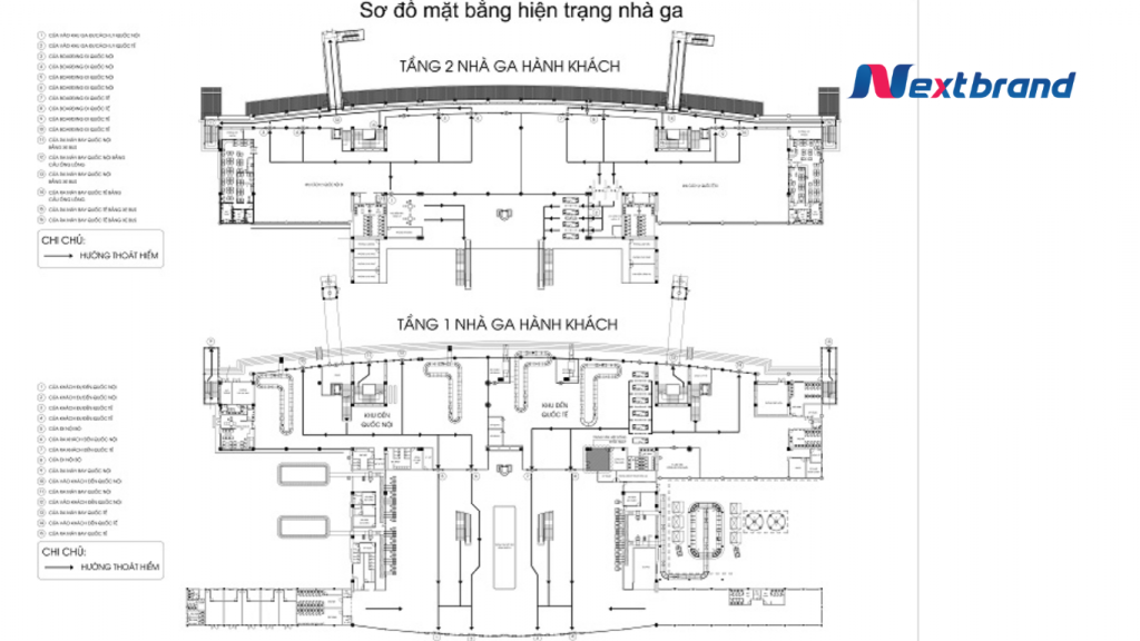 Sơ đồ nhà ga T1