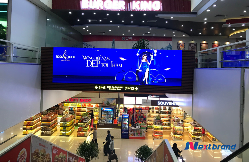 Advertising VIP LED screen at Noi Bai airport