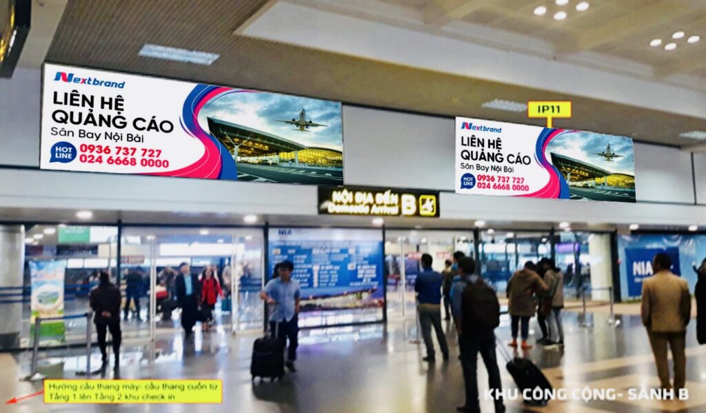 Hệ thống biển quảng cáo Nextbrand tại Sân bay Nội Bài