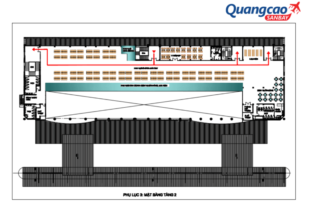Sơ đồ tầng 2 - Nhà ga hành khách
