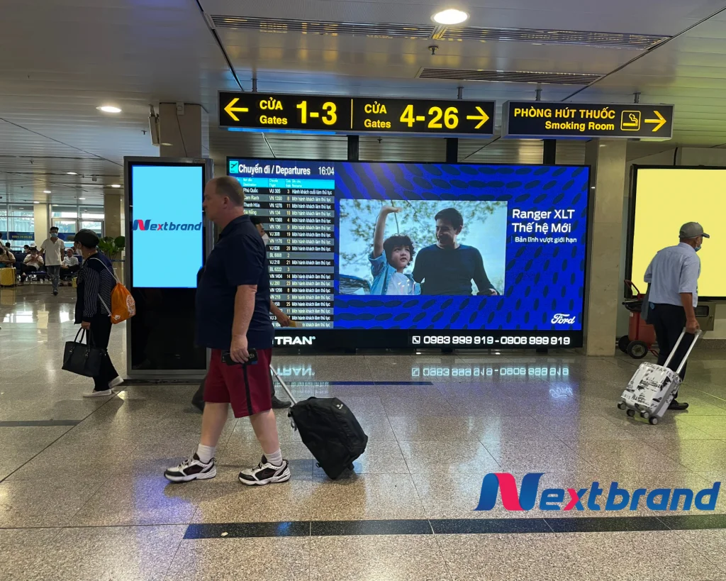 Advertising LED screen at Tan Son Nhat airport