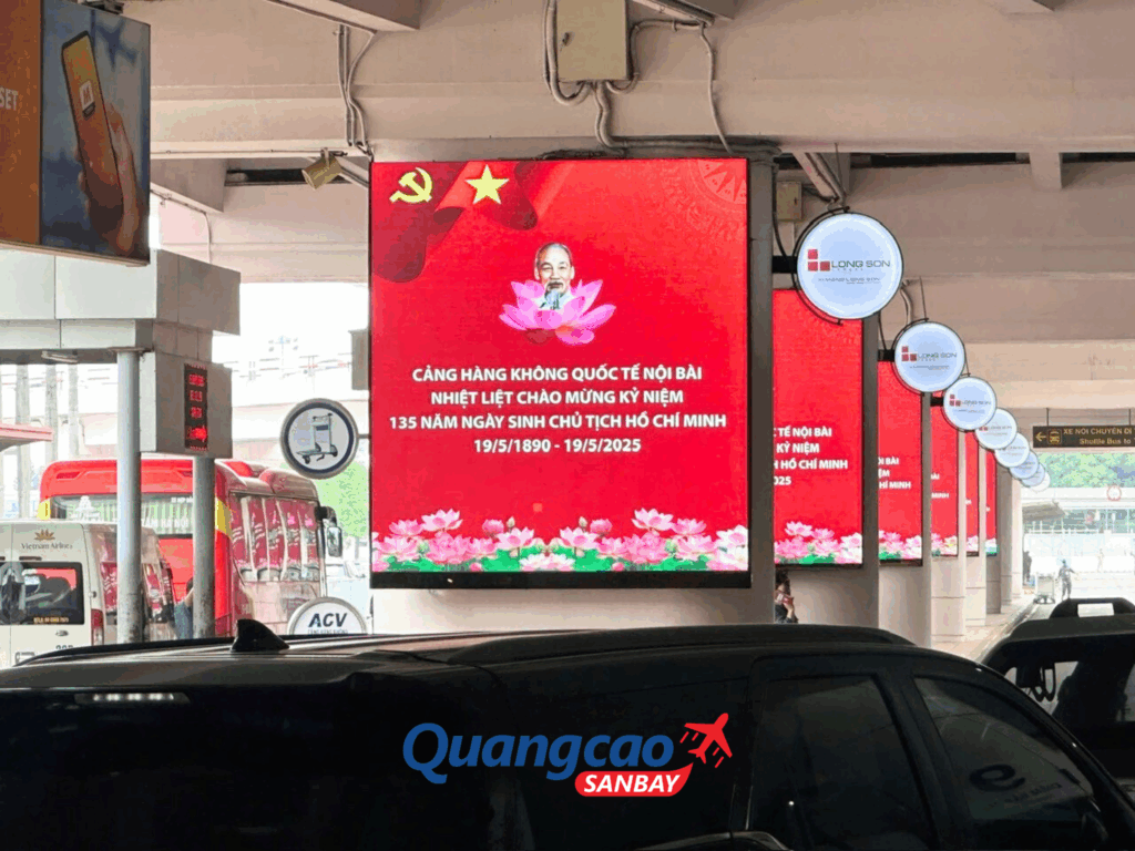 Màn hình LED khu vực lối ra vào sân bay