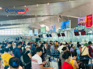 Quảng cáo màn hình LED tại khu vực check-in sân bay Vinh