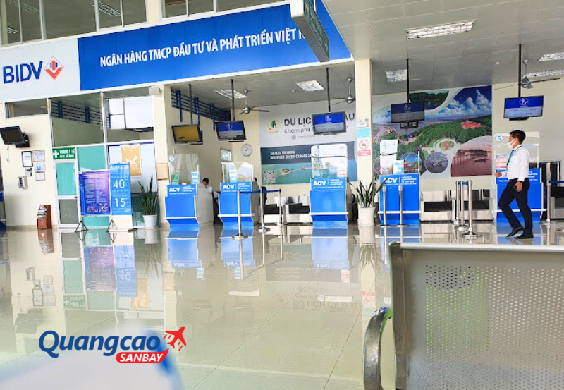 Khu vực quầy làm thủ tục (check-in) tại sân bay Cần Thơ