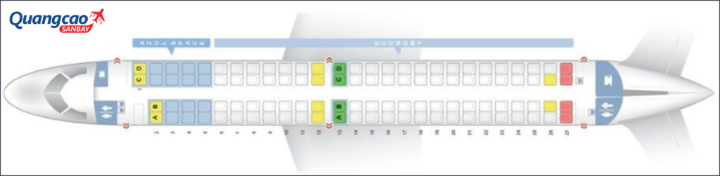 Số ghế trên máy bay Bamboo Airways Embraer 190