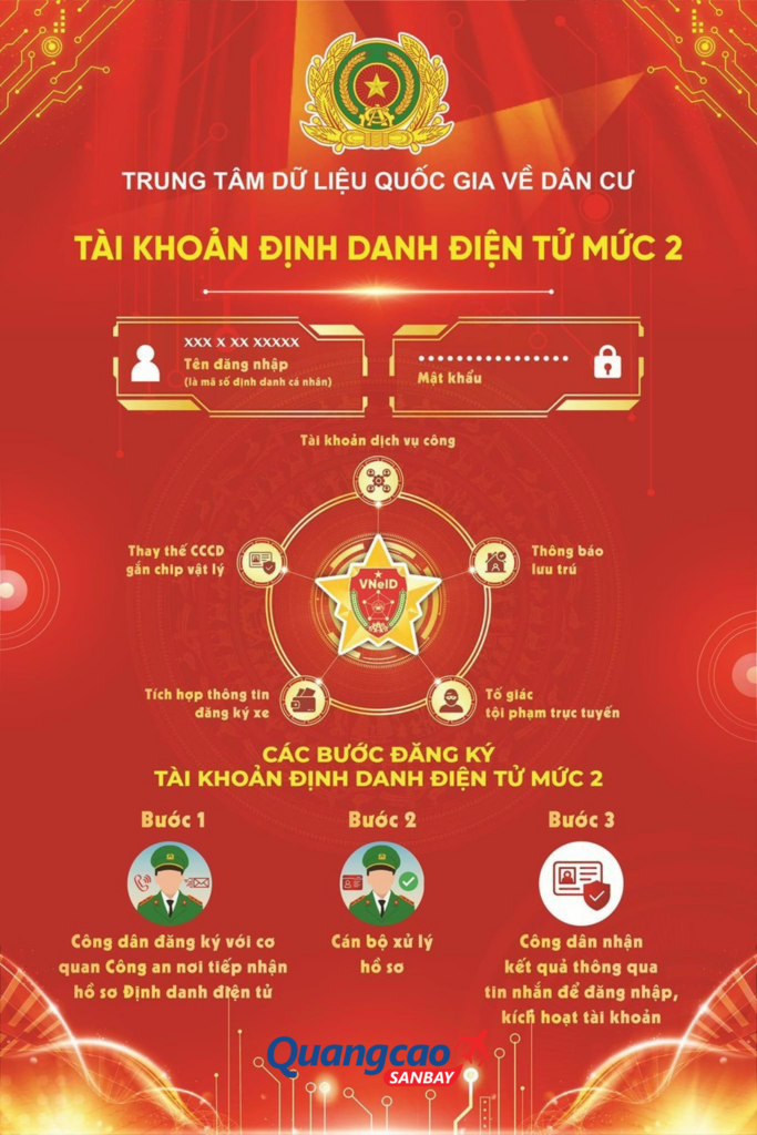 VNeID cần định danh điện tử cấp độ 2