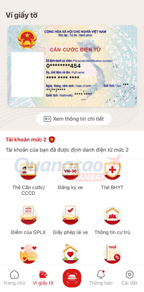 Xuất trình thẻ Căn cước công dân trên ứng dụng VNeID