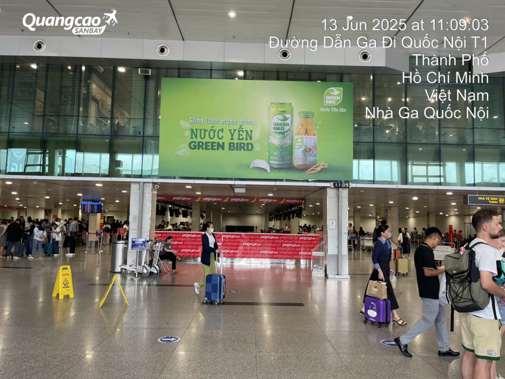 Airport advertising with decal
