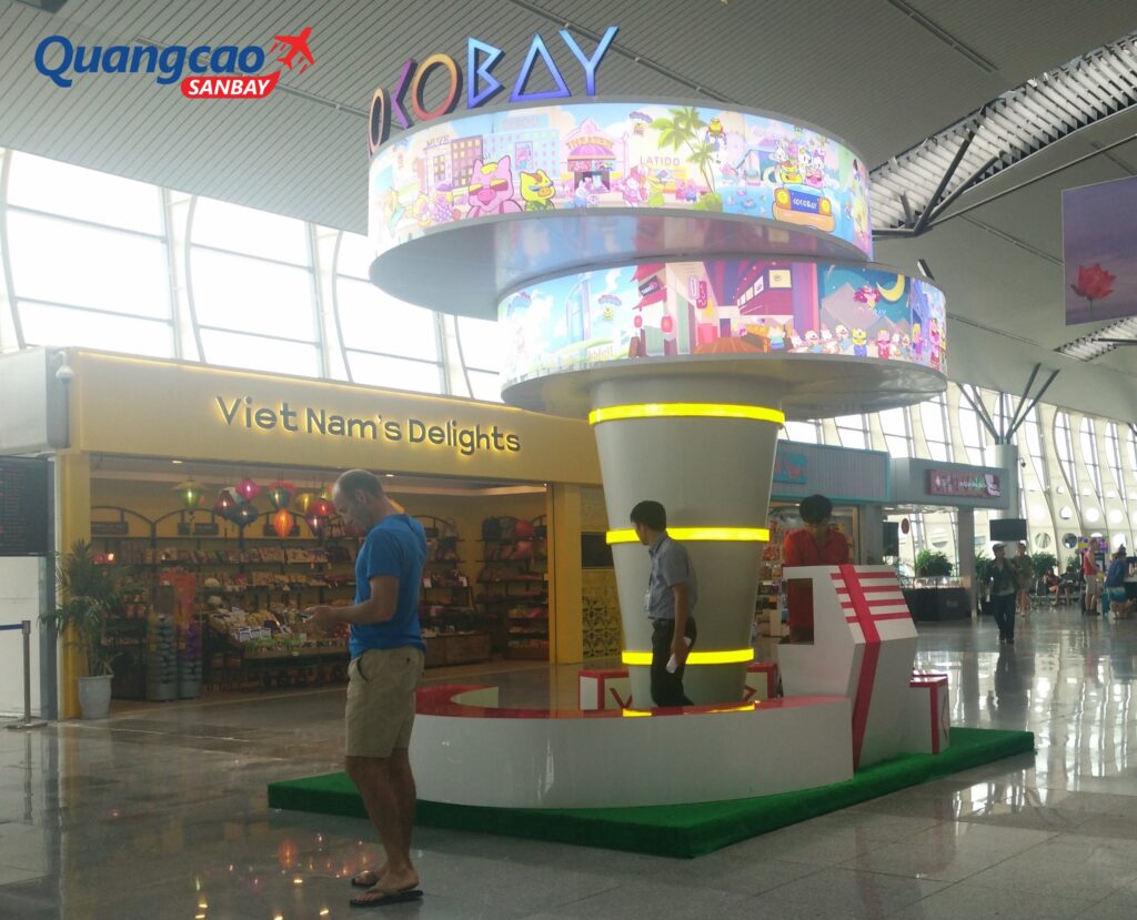 Airport advertising in Vietnam using information booths