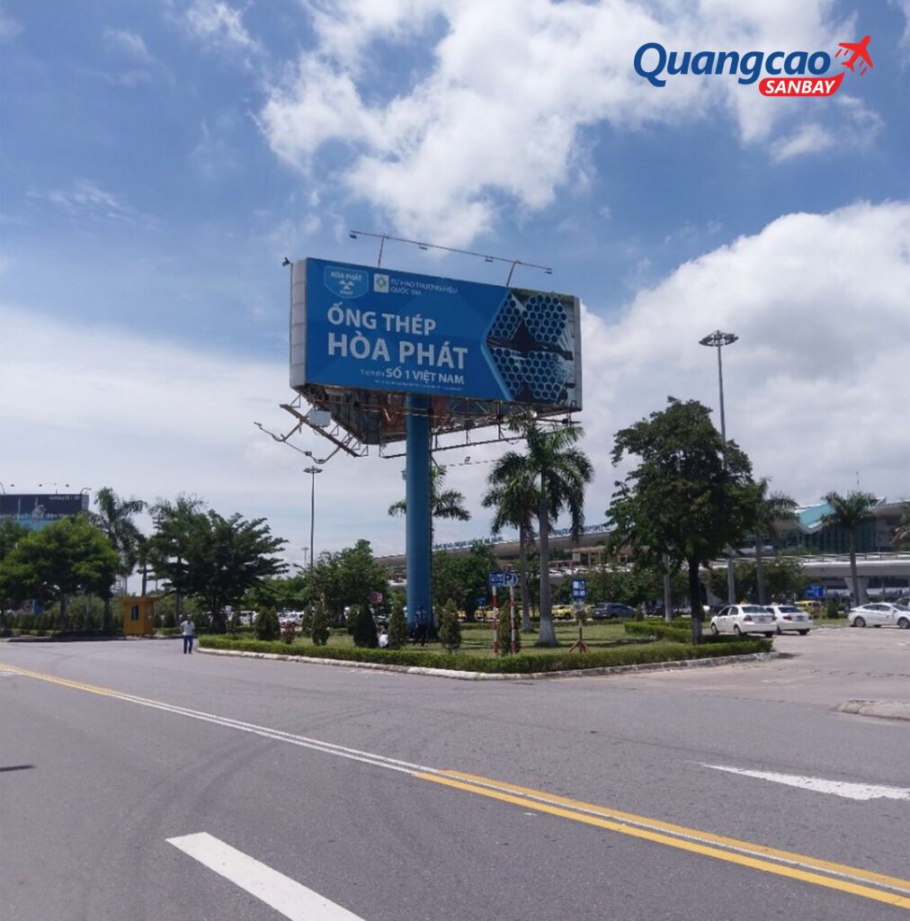 Advertising at Da Nang Airport with pano