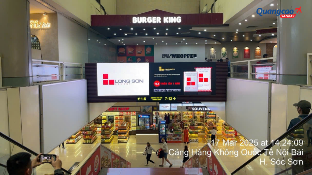 Noi Bai Airport advertising with LED screen