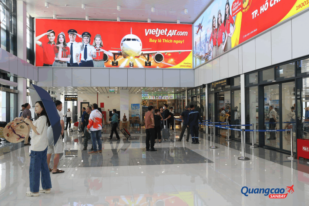 Dien Bien Phu Airport advertising with LED screen