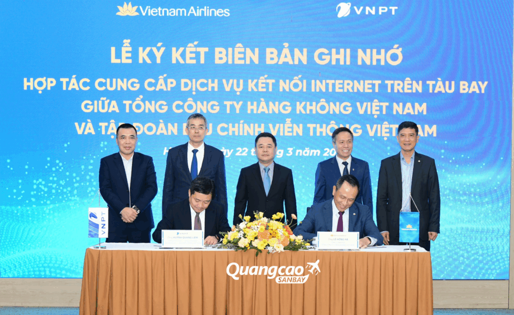 Vietnam Airlines hợp tác cùng Tập đoàn VNPT triển khai dịch vụ Internet trên máy bay