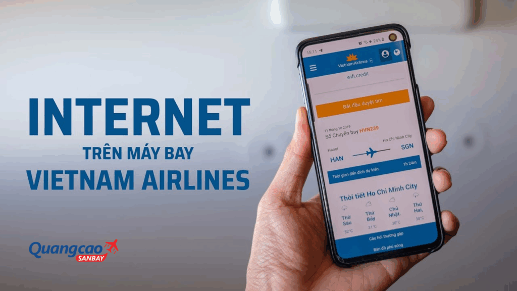 Wifi trên máy bay Vietnam Airlines