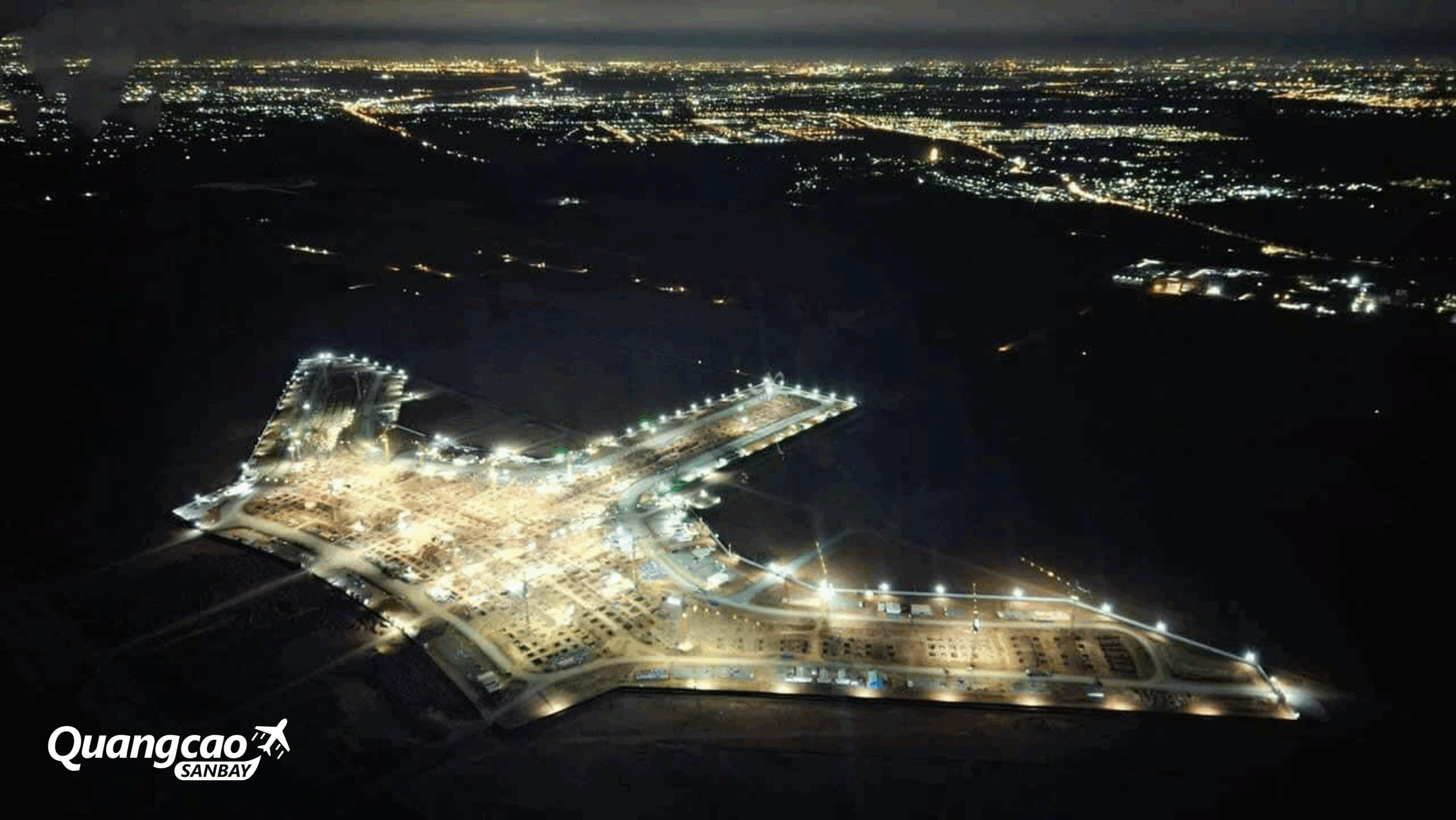 Long Thanh airport is brilliant at night