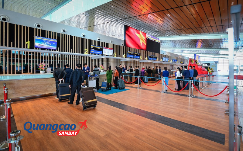Advertise at check-in area and airline counters