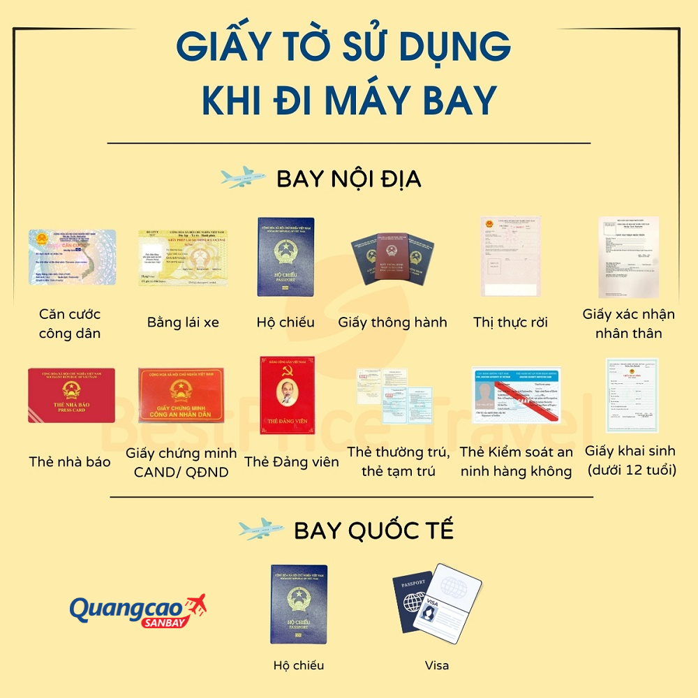 Hành khách đi máy bay cần mang giấy tờ cá nhân hợp lệ