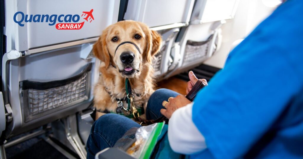 Chó dẫn đường được mang lên máy bay miễn phí dịch vụ