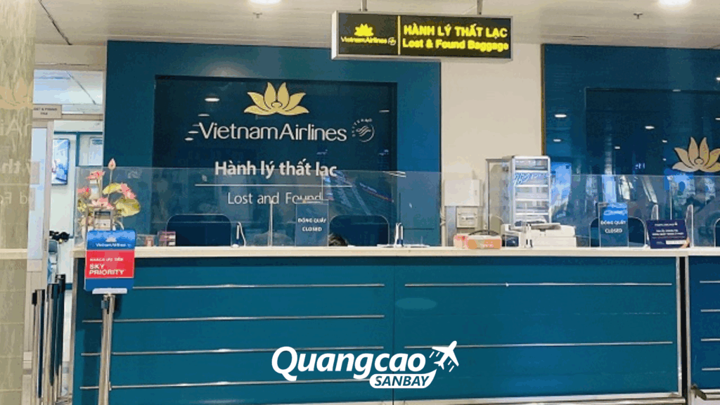 Liên hệ quầy Lost & Found tại sân bay khi phát hiện hành lý bị thất lạc