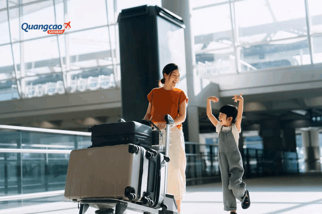 Trẻ dưới 14 tuổi có thể làm thủ tục bay bằng giấy khai sinh, giấy xác nhận hoặc hộ chiếu người đại diện