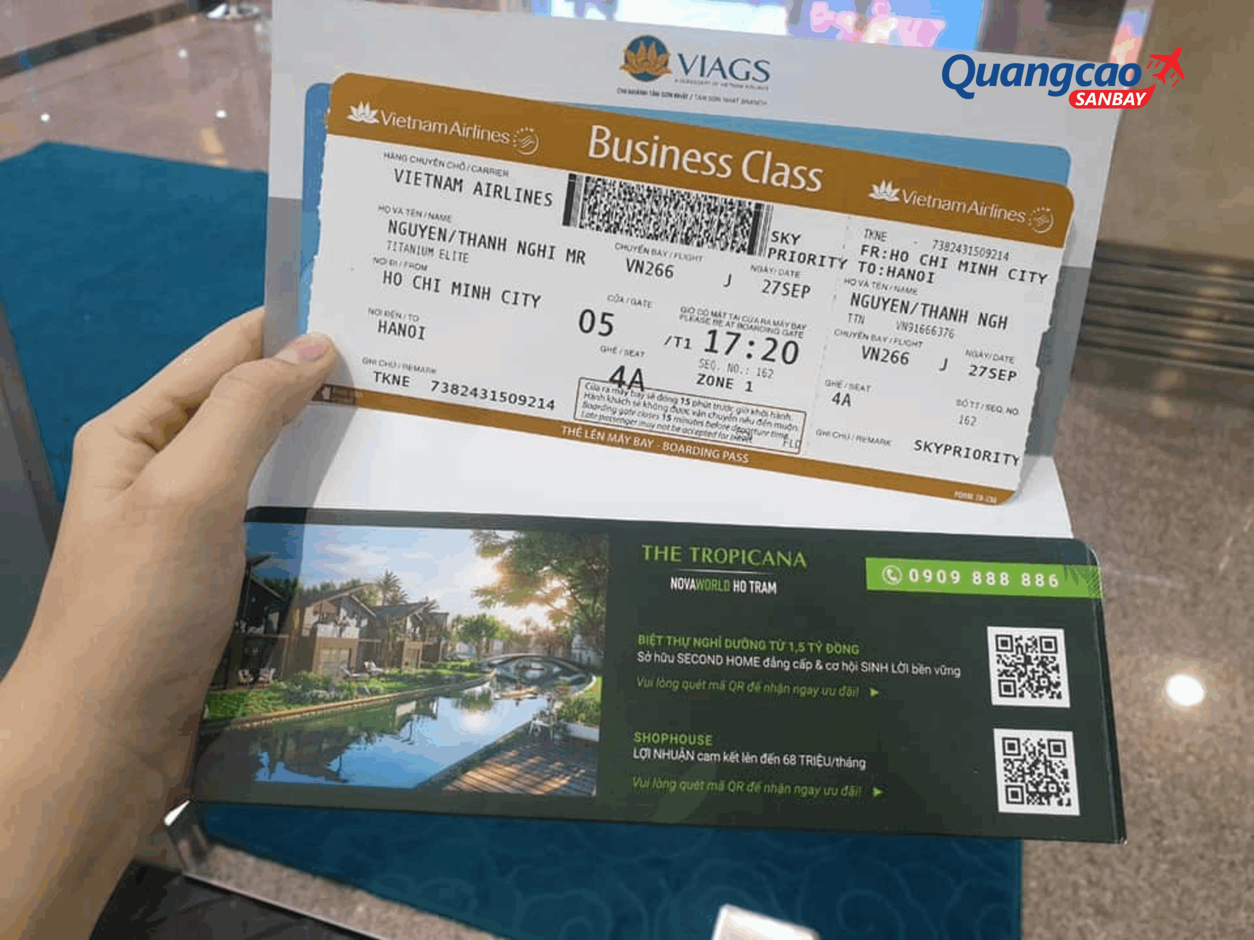 Advertising on Vietnam Airlines planes