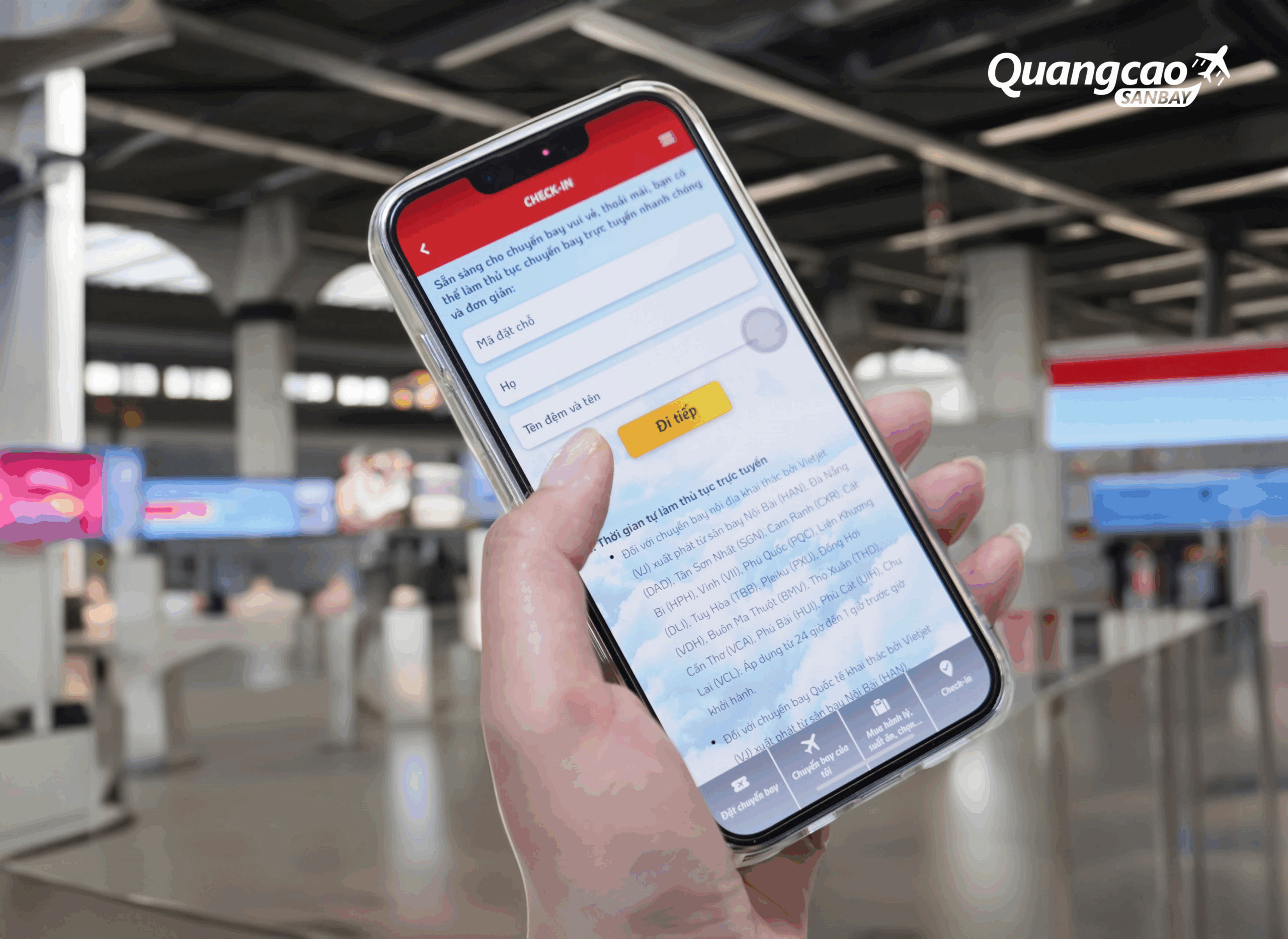 Hình thức check-in online khi đi máy bay