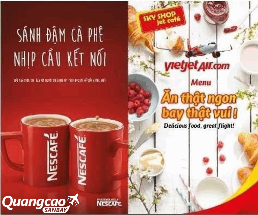 In-flight menu advertising