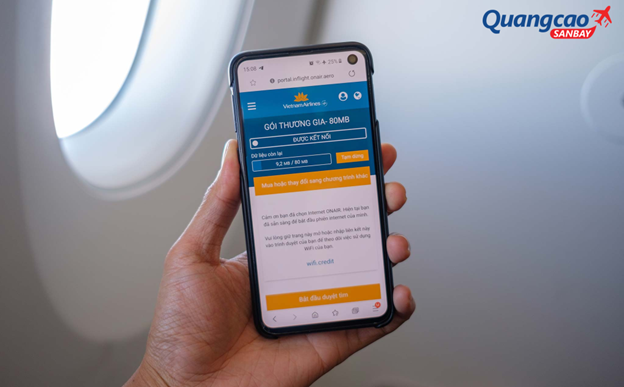 Dịch vụ sử dụng Wi-fi trên máy bay của các hãng hàng không
