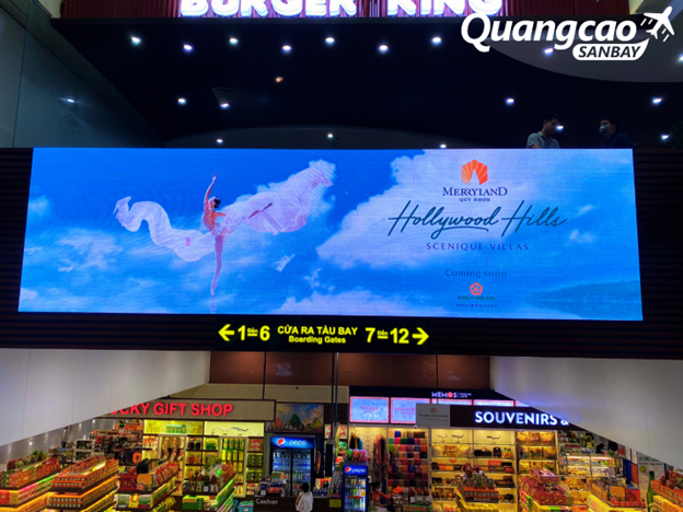 Quảng cáo sân bay cho căn hộ cao cấp trên màn hình LED