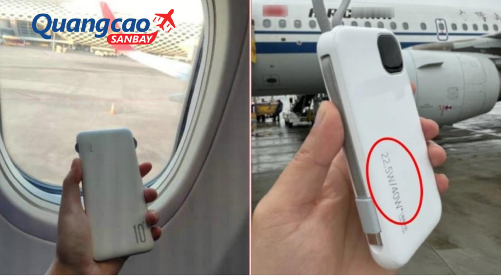 Sạc dự phòng đúng dung lượng được mang lên máy bay