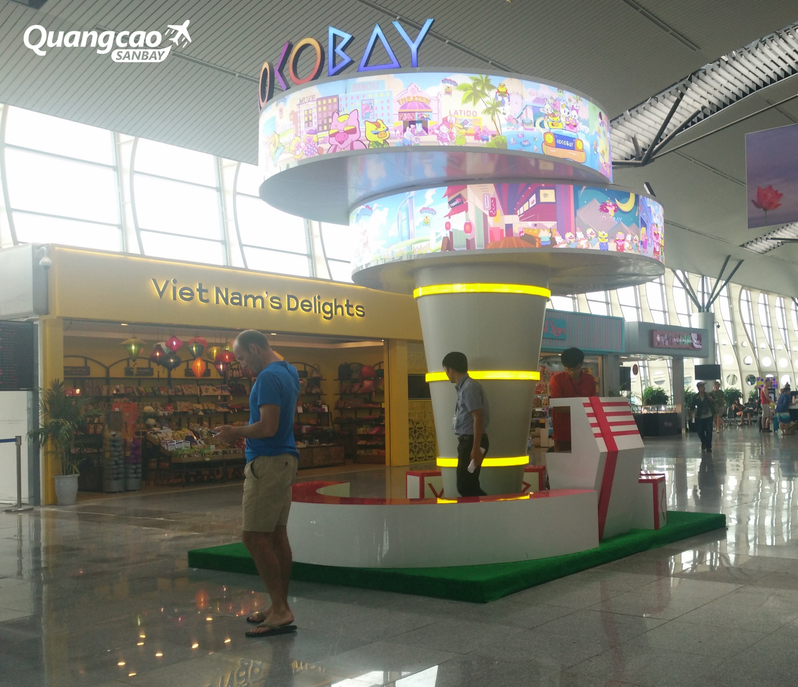 Quảng cáo quầy giới thiệu thông tin tại sân bay