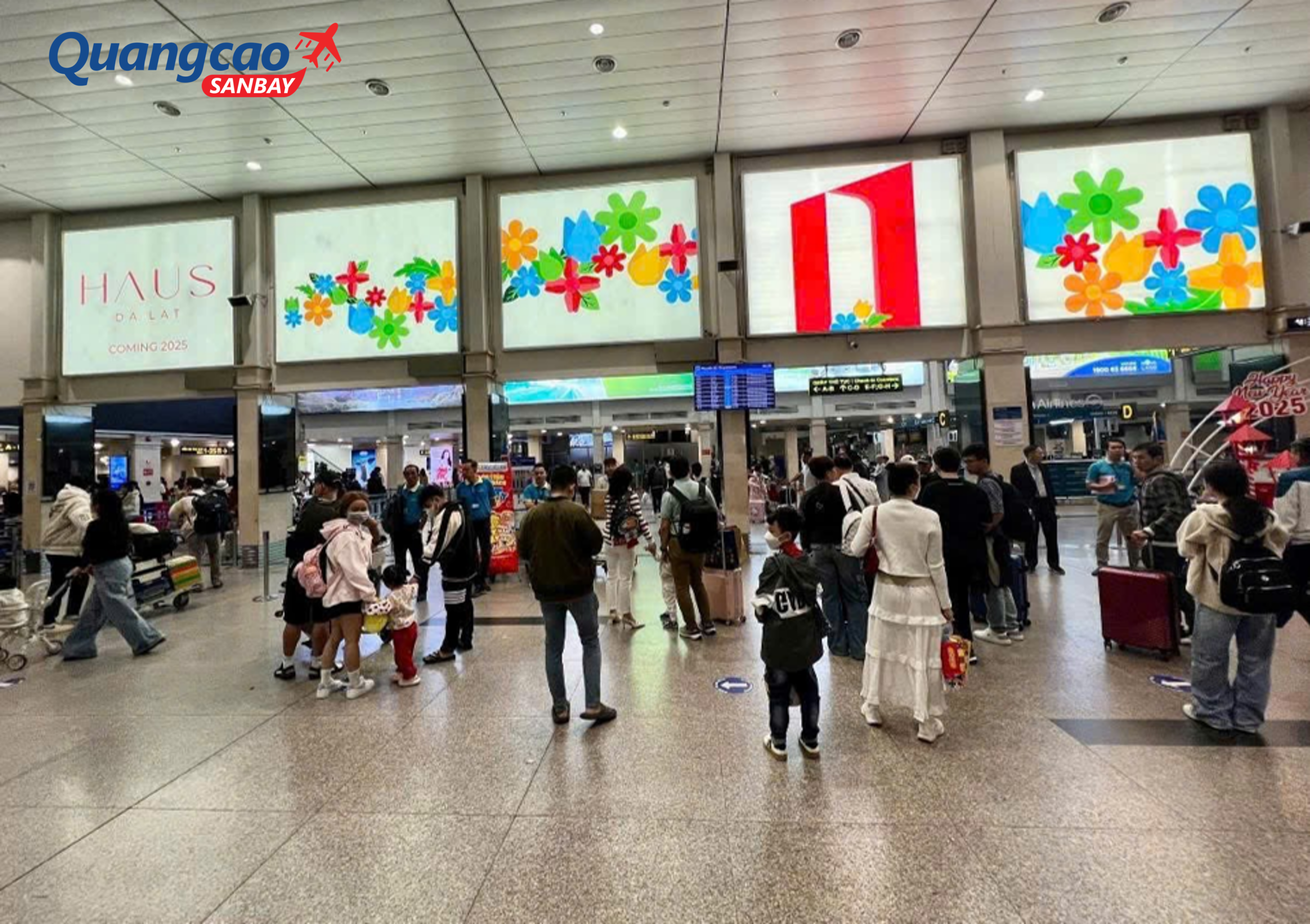 Quảng cáo tại khu vực check-in