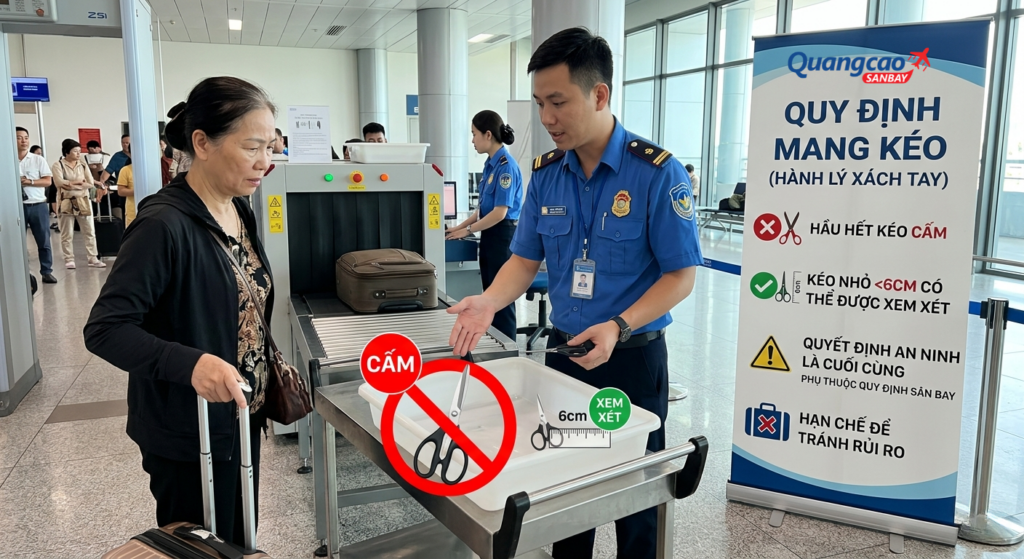 Quy định mang kéo lên máy bay đối với hành lý xách tay