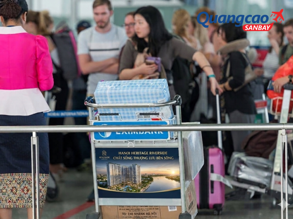 Quảng cáo xe đẩy hành lý