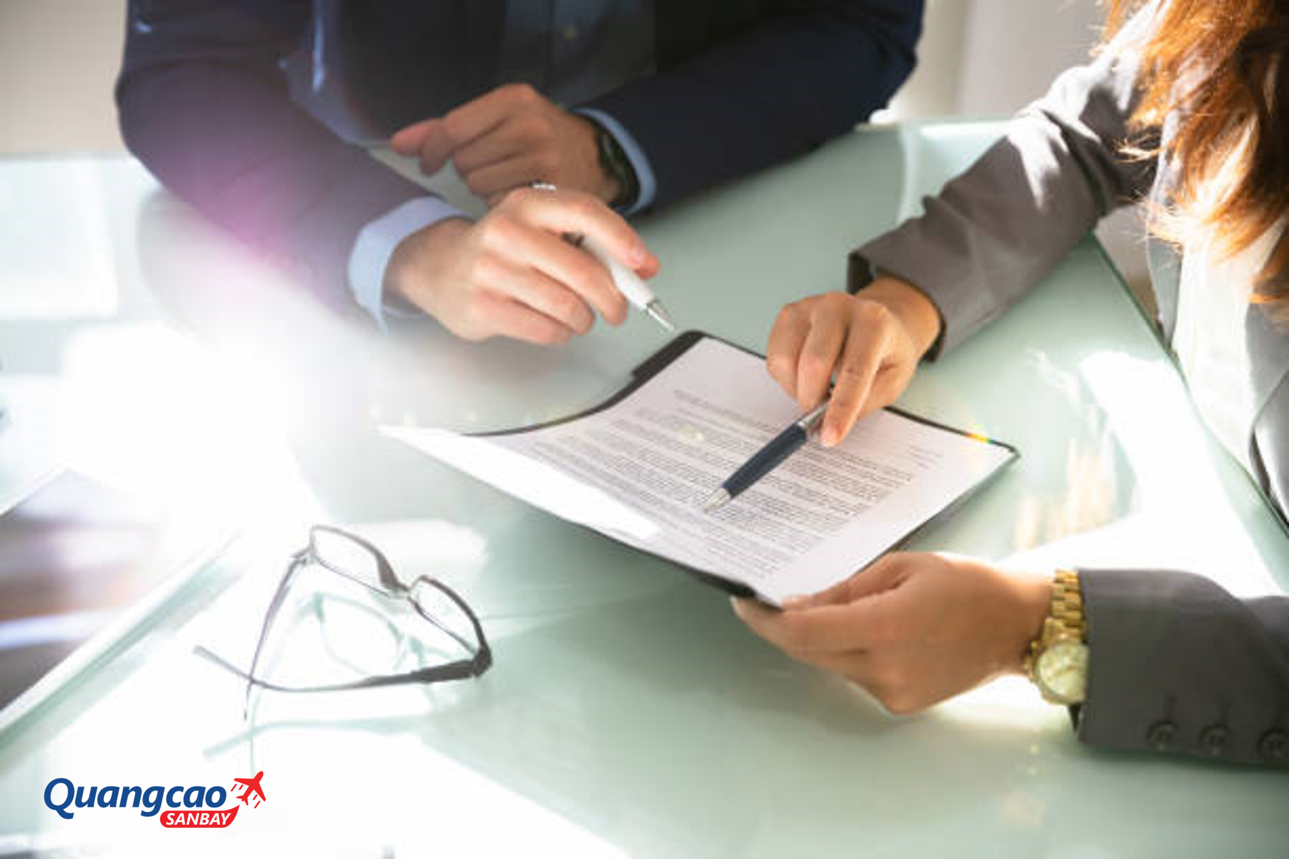 Quy trình quảng cáo sân bay cho ngân hàng số của Quangcaosanbay bài bản và rõ ràng