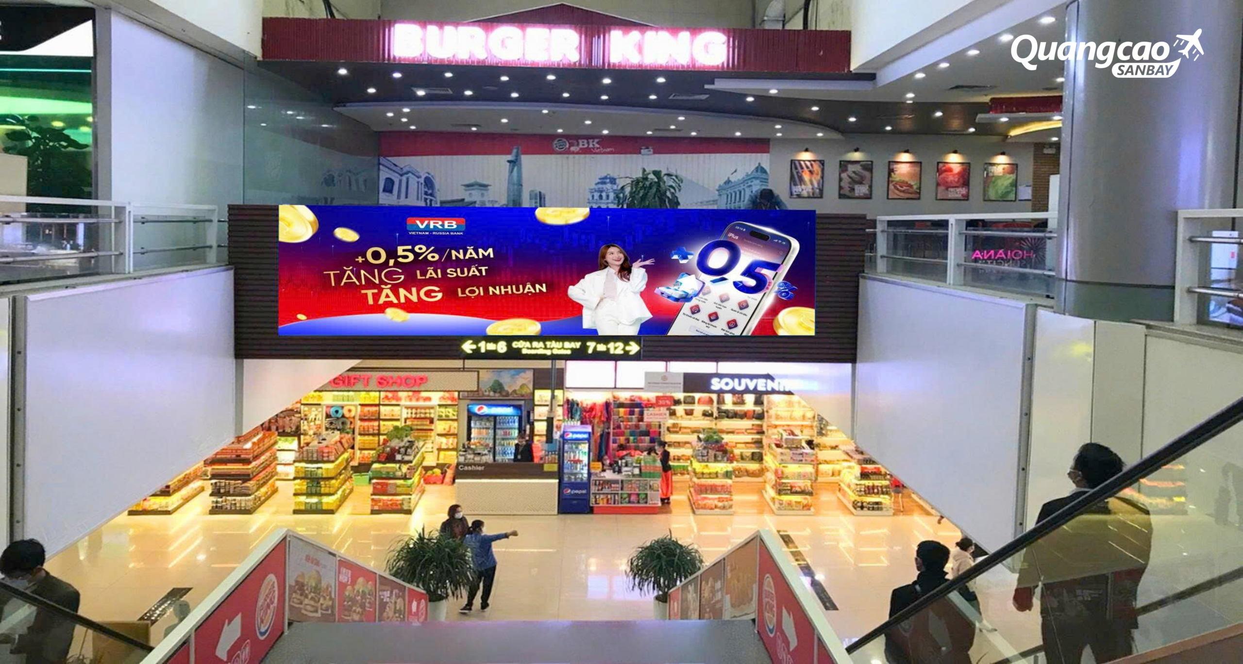 Quảng cáo màn hình LED tại sân bay