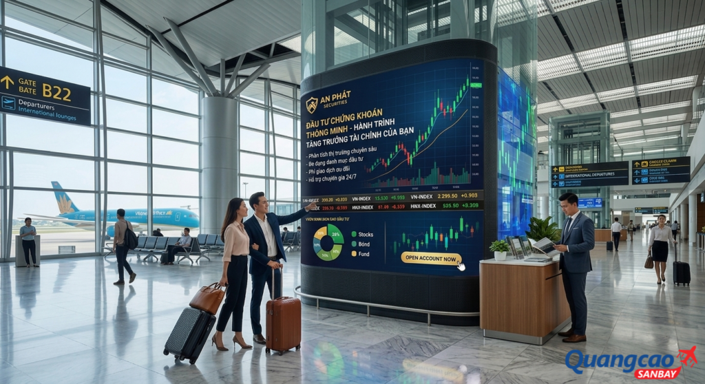 Quy trình triển khai chiến dịch quảng cáo sân bay cho chứng khoán