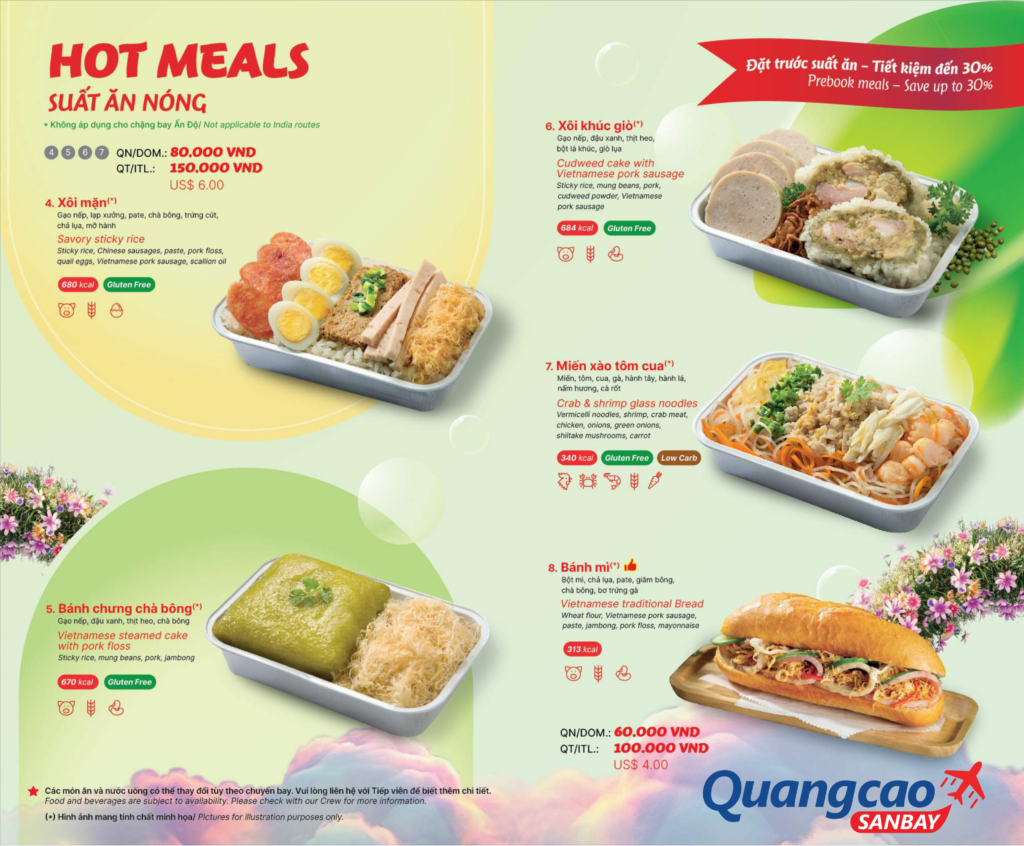 Suất ăn nóng hấp dẫn