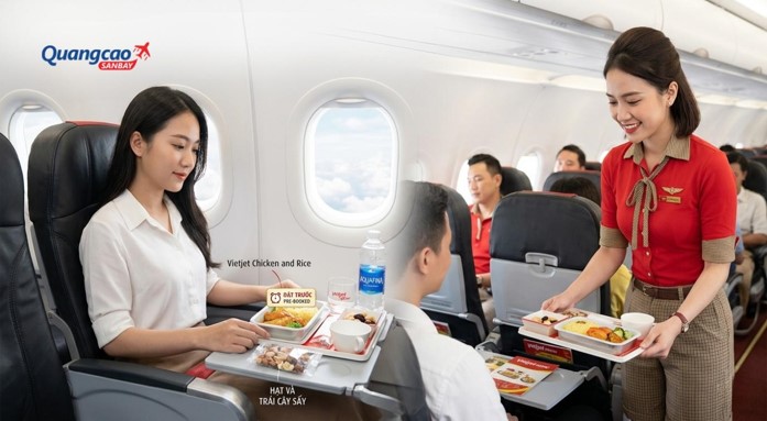 Hành khách nên đặt trước suất ăn Vietjet để được hưởng ưu đãi về giá