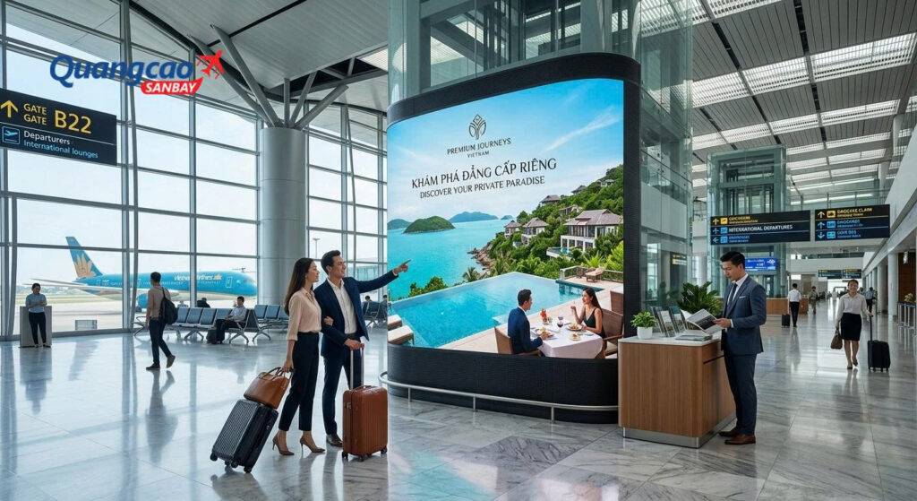 Quảng cáo sân bay cho tour cao cấp tiếp cận khách hàng VIP