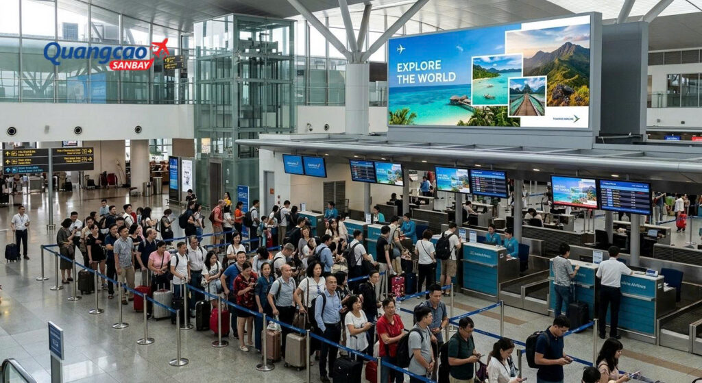 Quảng cáo tại khu vực check -in