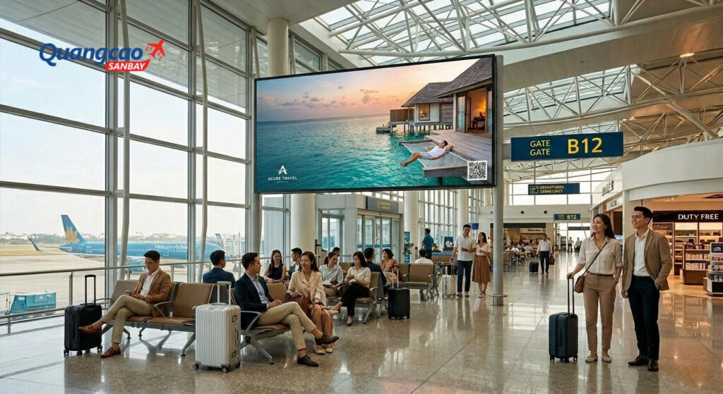 Quảng cáo tour cao cấp tại khu vực của ra sân bay
